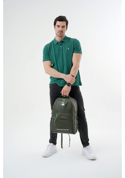 United Colors Of Benetton Unisex Okul, Günlük Ve Seyahat Sırt Çantası - Haki - 20831 Çok Renkli