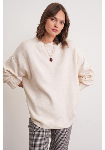 Hiccup Mixray Oversize Triko Kazak Çok Renkli