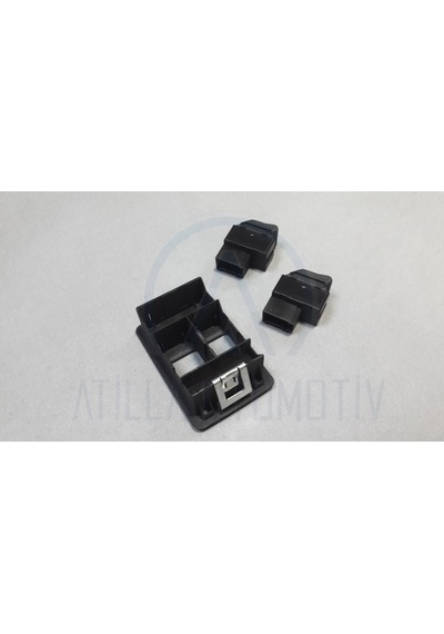 Vw Polo 6n2 99-02 Cam Düğme + Çerçeve Ön Sol Takım Siyah
