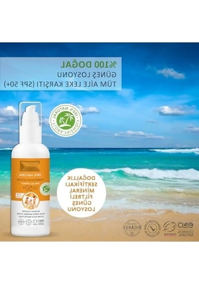 %100 Doğal Tamanu Yağlı Mineral Filtreli Güneş Losyonu - 50 Spf, 100 Ml