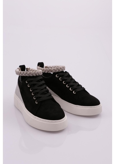 Dgn Es851 Kadin Kalin Taban Halhal Detayli Silver Taşli Sneakers Ayakkabi ES851-2007-R1680 Siyah Dgn Es851 Kadin Kalin Taban Halhal Detayli Silver Taşli Sneakers Ayakkabi ES851-2007-R1680 Siyah