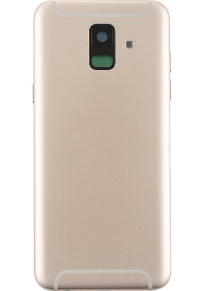 Galaxy Uyumlu A6 2018 / A600f Arka Kapak, Yan Tuşlar Ve Kamera Lensi İle Altın Altın