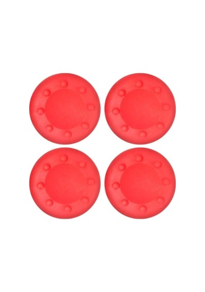 Desenli Sony Ps5/ps4/ps3 Analog Koruyucu Silikon Pad-step Model Kırmızı