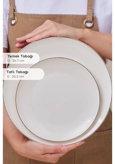 Karaca  Elegance Bone Esbelto 53 Parça 12 Kişilik Yemek Takımı Gold