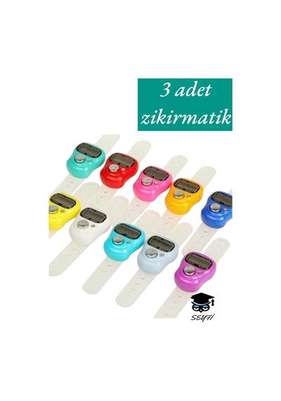 3 Adet Yüzük Zikirmatik Karışık Renk