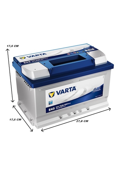 Varta Blue Dynamic E43 Alçak 12 V 72 Ah 680 Cca Akü-yerinde Montaj
