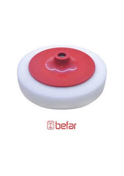 Befar Polisaj Süngeri Vidalı 10101 Beyaz 180mm 180 35mm