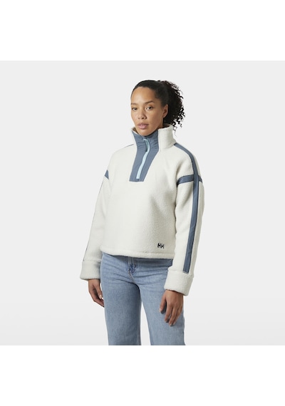 Helly Hansen Polar Imperial Pile Zip Pullover Kadın Beyaz Dik Yaka Sweatshirt Beyaz
