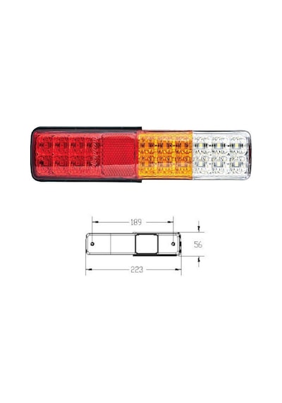 Forklift Led Stop Lambası 4 Fonksiyonlu 24v - 7254773-led24v