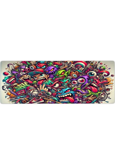 Gaming Oyuncu Xl Mouse Pad Kaydırmaz Dikişli 80 30 Cm Mousepad 43