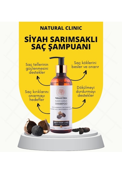 Natural Clinic Siyah Sarımsak Özlü Şampuan 350 ML