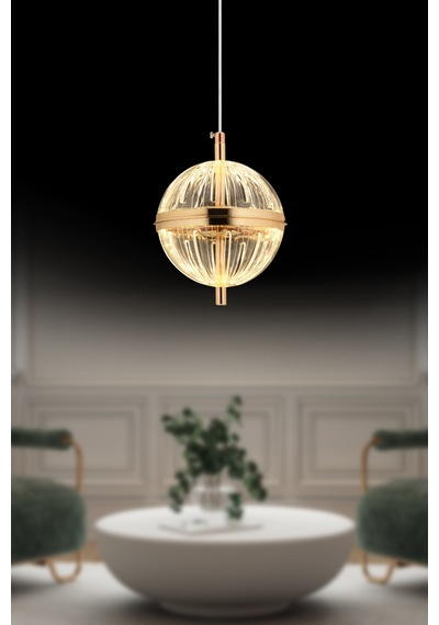 Orbital Tekli Gold Avize Gold