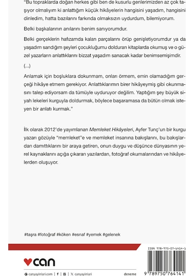 Memleket Hikayeleri - Ayfer Tunç- Can Yayınları