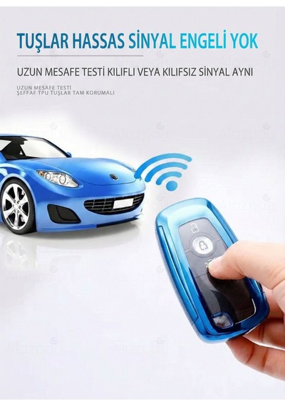 Ford Tourneo Explorer Mustang Fusion Mondeo Amarok Ranger Parlak Tpu Anahtar Kılıfı Kırmızı