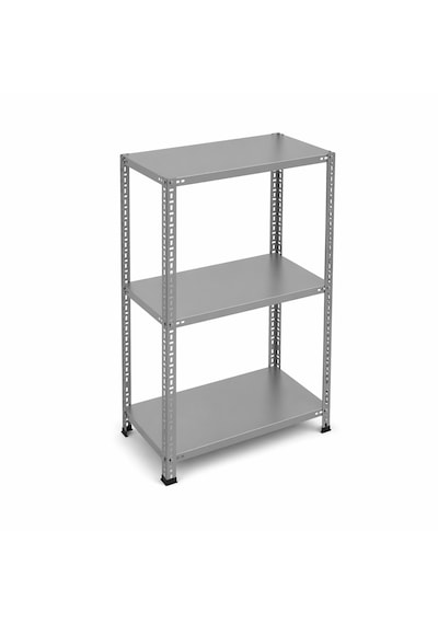 31x93x100 Cm 3 Katlı Çelik Raf Sistemi Elektrostatik Boyalı Metal Depolama Rafı Çok Amaçlı Kullanım Gri