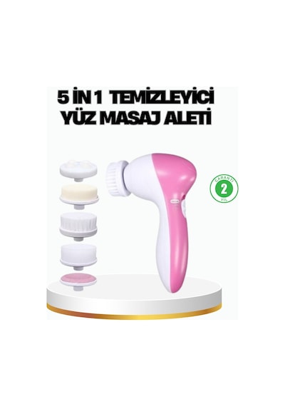 5 İ 1 Arada Yüz Temizleme Cihazı Masaj Fırça Peeling Ve Krem Uygulama Aparatlı