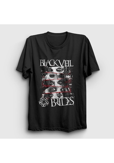Presmono Unisex Eyes Black Veil Brides T-shirt Siyah