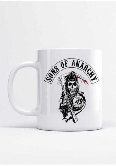 Sons Of Anarchy Baskılı Porselen Kupa Bardak Beyaz