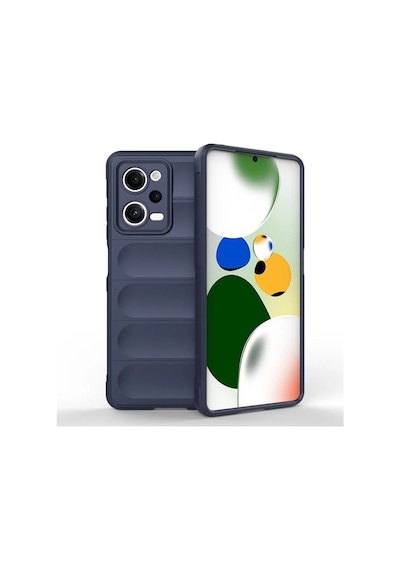 Redmi Note 12 Pro 5G Uyumlu Silikon Kılıf - Kamera Korumalı Esnek Airbag Kapak - Lacivert