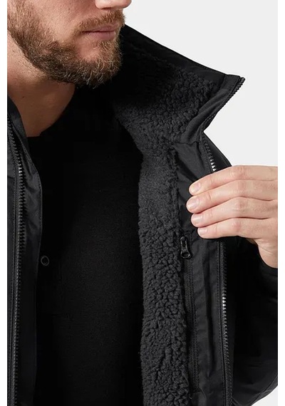 Helly Hansen Erkek Crew Hooded Pile Mont Siyah