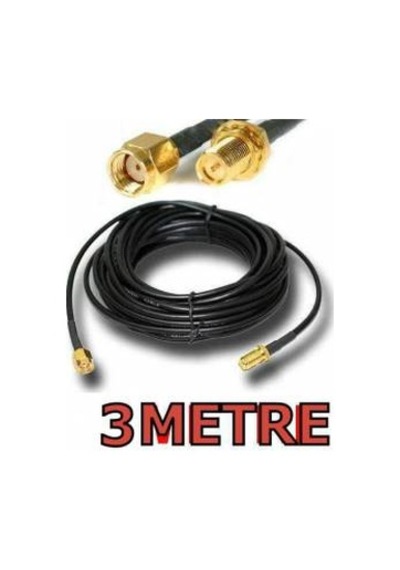 Wıreless Anten Uzatma Kablosu 3 Metre Sma Wıfı Anten Kablosu