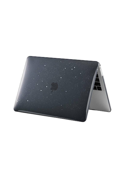 Arabulalaca Apple Uyumlu MacBook Pro 14 A2779 2023 Parlak Simli Siyah Kılıf