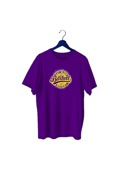 Bluu Barbell Sporcu T-Shirt Bisiklet Yaka (528819025) Mor