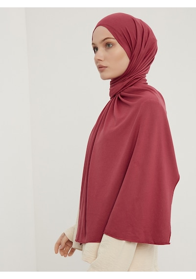 Şaless Likralı Penye Şal- Rose