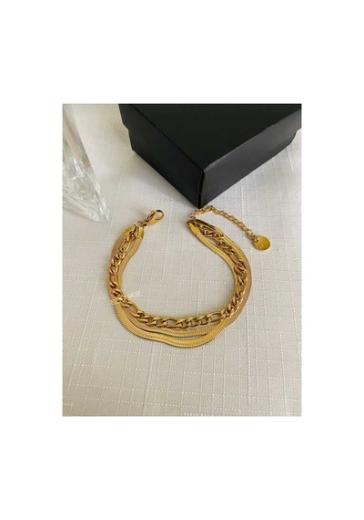 Zincir Model Çelik Bileklik Sarı - 675655950 Sarı