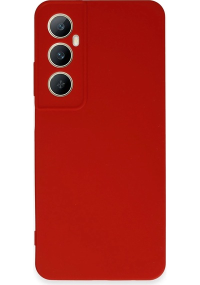 Newface - 753 - Realme C65 Kılıf First Silikon - Spt-gld - - Kırmızı