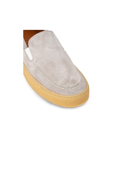 Deery Erkek Hakiki Süet Gri Loafer Ayakkabı - 02047mgrıc01