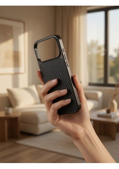 İphone 17/18 Promax Ortak Uyumlu Karbon Fiber Desenli Darbeye Dayanıklı Kılıf Çok Renkli5