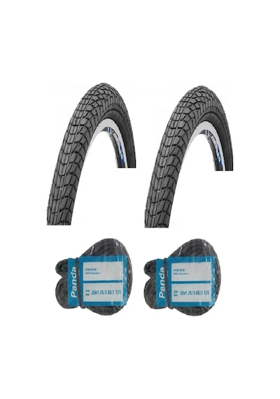 Bike Sky Chaoyang 20 Jant 20x1.75 Bisiklet Dış Lastiği Yol Tipi H-537 X 2 Adet + Panda İç Lastik Seti