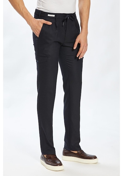 Ecer Liffey Pleated Kargo Pantolon-lacivert Lacivert