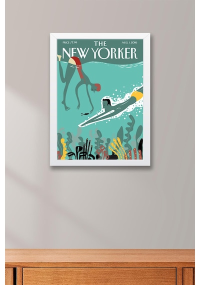 The New Yorker Çerçeveli Tablo August 1 2016 - Su Altı Dünyası Dalış Tablosu