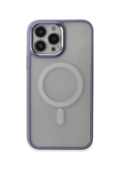Apple iPhone  Uyumlu,  15 Pro Kılıf Room Magneticsafe Silikon - Lila