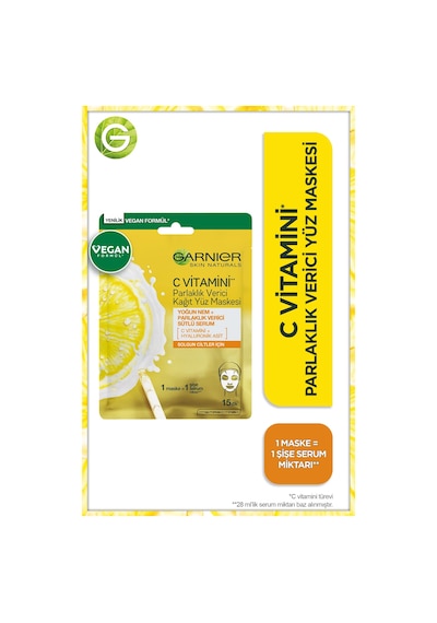 Garnier C Vitamini Parlaklık verici Kağıt Yüz Maskesi 28 Gr