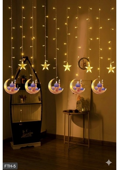 Ramazan Perde Led Işık 3 Metre Çoklu Renk 79750059