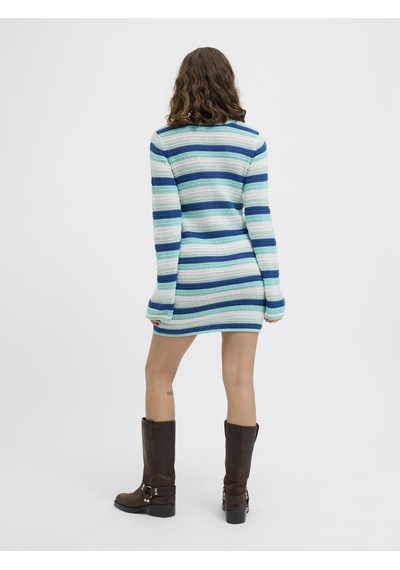 Jack & Jones Kadin Sifir Yaka Uzun Kollu Örgü Elbise - Rory - 12275508 Aqua Sky