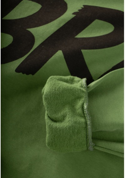 Cigit Baskılı Erkek Çocuk Kışlık Sweatshirt 8-12 Yaş Yağ Yeşili
