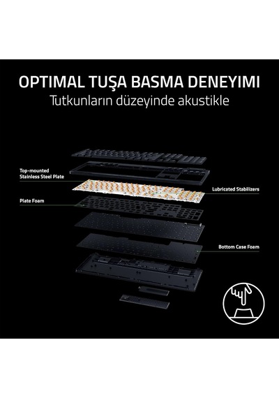 Razer Blackwidow V4 Düşük Profilli Hyperspeed - Kablosuz Düşük Pr