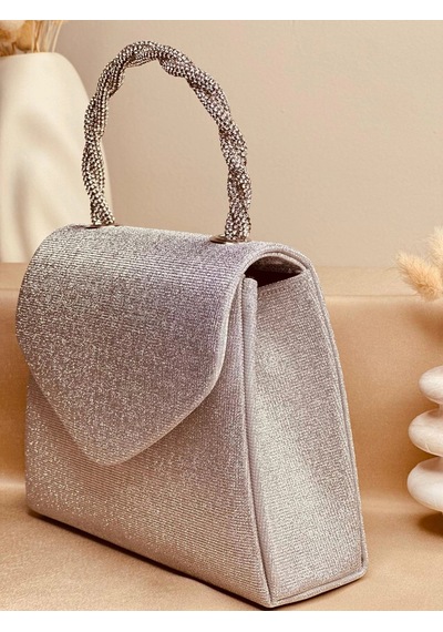 Elora Atelier Elora Lurex Dokulu Simli Gümüş Çanta Çok Renkli