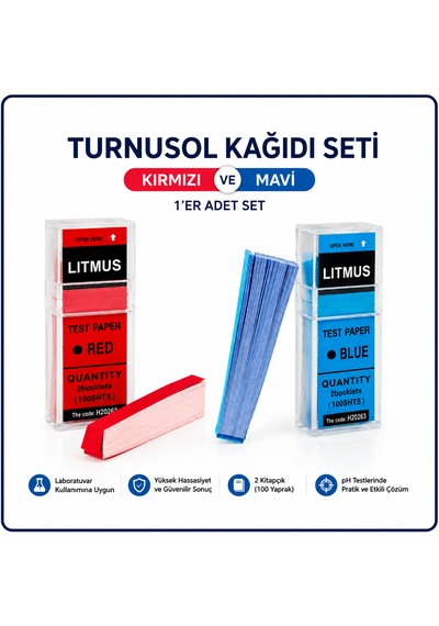 Turnusol Kağıdı Seti Kırmızı Ve Mavi 1 Er Adet Set