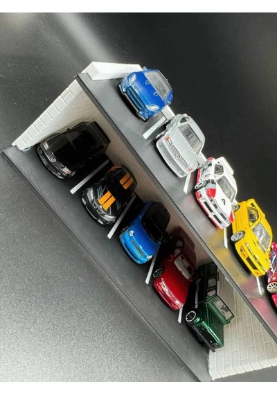 1:64 Ölçekli 2 Katlı Otopark Garaj Stand