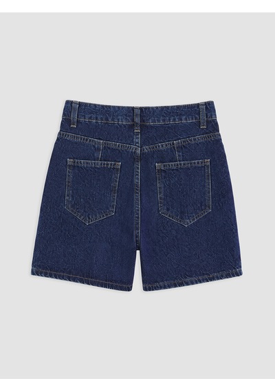 Lcwaıkıkı Petite Lacivert Regular Fit Kadın Jean Şort