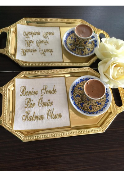 Nakışlı Söz & Nişan Mendili,tepsi Örtüsü,damat Kahve Peçetesi