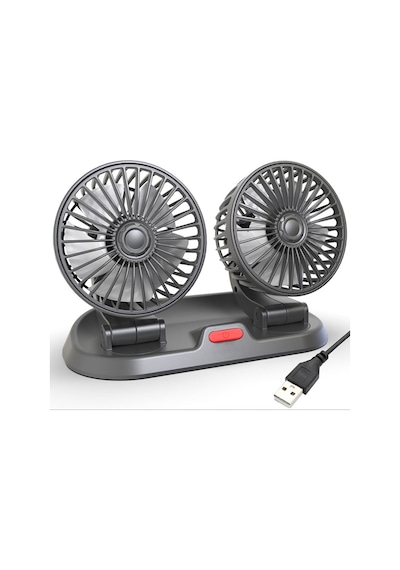 Ally F410 Usb Çift Başlıklı Araç Fanı Oto Fan Vantilatör