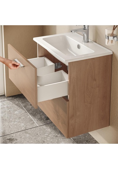 VitrA Mia Banyo Dolabı Seti 60 Cm Çekmeceli Altın Meşe 67092 Diğer