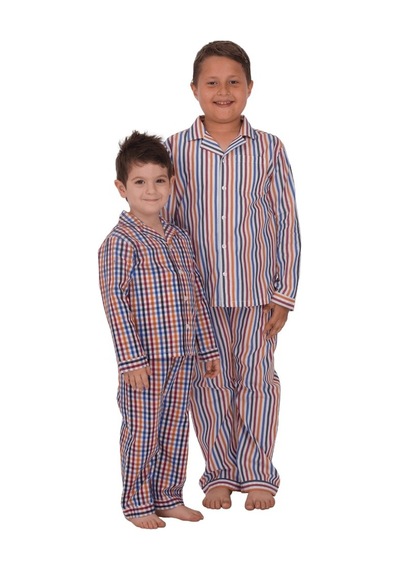 The Nuba The Don Çok Renkli Çizgili Erkek Çocuk Pijama Takımı (9-14 Yaş)