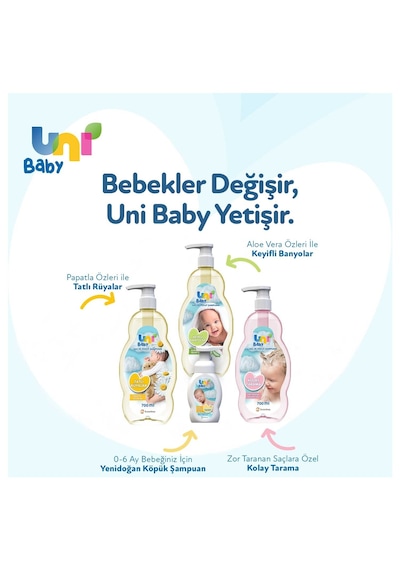 Uni Baby Bebek Kolay Tarama Saç Ve Vücut Şampuanı 700ml Pompalı